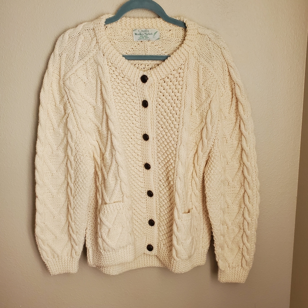 Mens Quills Made In Ireland Cardigan Size L